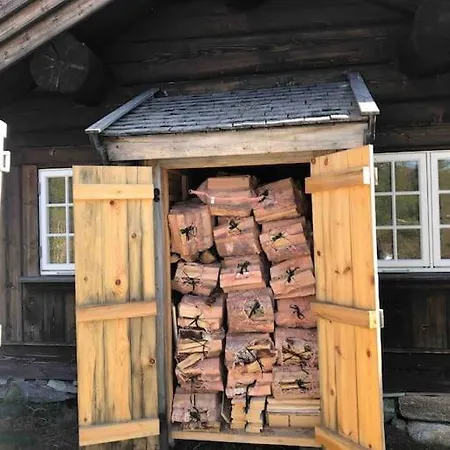 木屋 Solehogda 71. Unik Tommerhytte Som Er Handlaget *